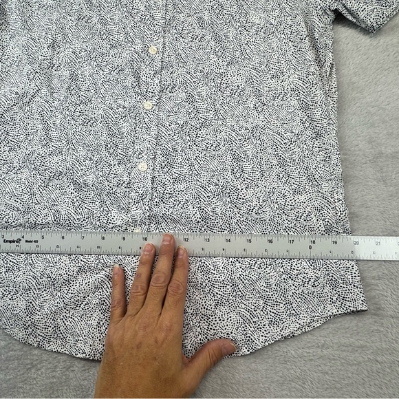 Abercrombie & Fitch Short Sleeve Button Up White/Blue Pomegranate Print Men’s M - Picture 5 of 9